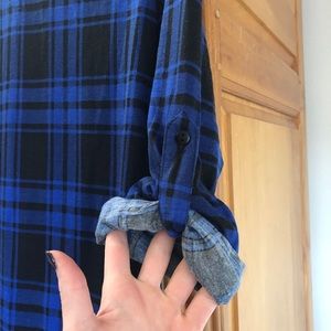 Passport Tops - Blue flannel button down Passport Tops - Blue flannel button down